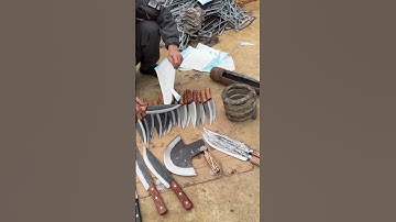 Small butcher knife, Forged from automobile shock absorber springs