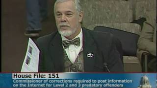 Rep. Tony Cornish says his bill about predatory offenders deals with a serious issue