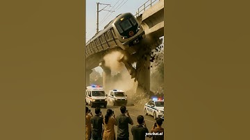 Metro Bridge Almost Collapses! Real Life Danger Caught on Camera 🚨