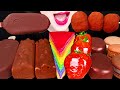 ASMR Rainbow Crepe Cake, Chocolate Ice Cream 레인보우 크레이프 케이크, 초콜릿 아이스크림 먹방 Mukbang, Eating