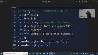 #45 Types of variable in JS. primitive and non primitive data types in urdu/hindi.web development.