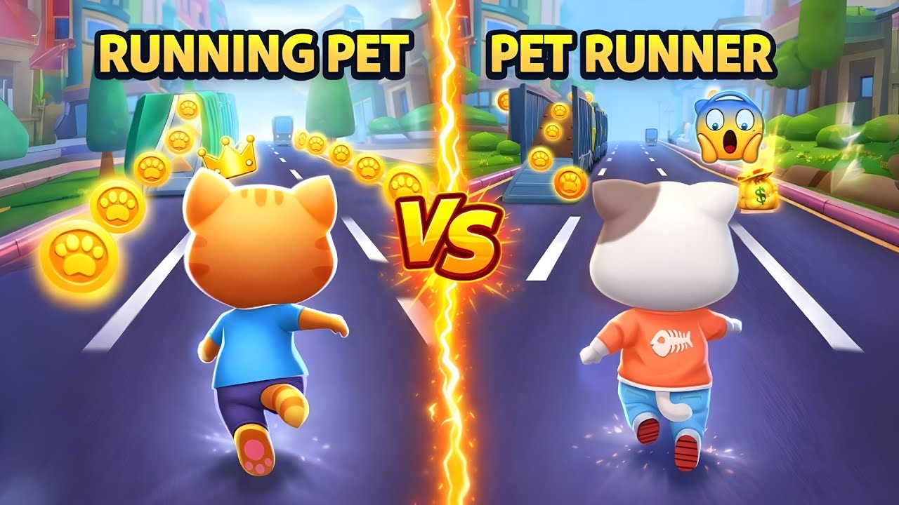 Running pet vs pet runner who wins ? New challenge 