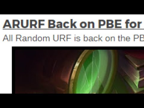 Playing some URF! (PBE) - Playing some URF! (PBE)