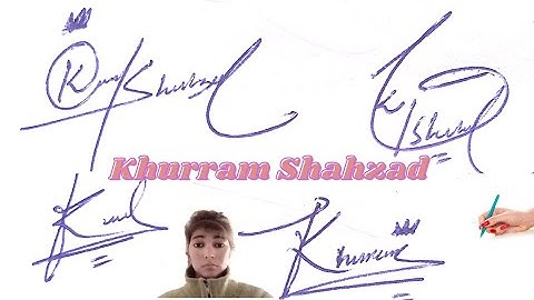 Khurram Shahzad signature style#name signature with arooj