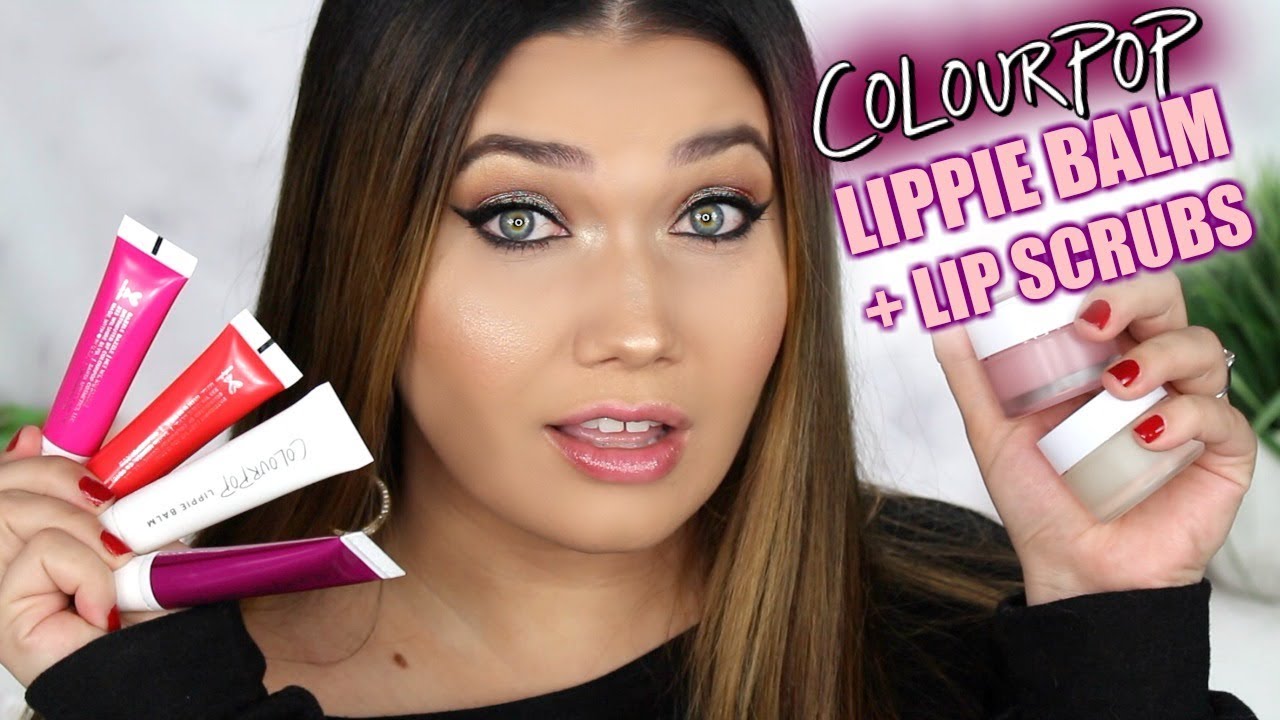 COLOURPOP Lip Scrub + Lippie Balm Try On + First Impressions YouTube