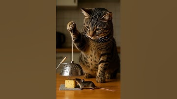 Unbelievable! 😱 This Cat Sets a Trap and Waits in Complete Silence #shorts #tabbycat #trap