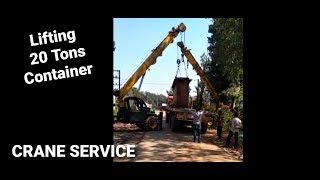 2 Escort  Hydra  Lifting 20 Tons Container ?|| Crane Service