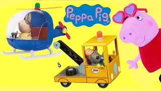 Peppa Pig La Cerdita va a la Feria con la Ayuda de la Grúa PlaySet