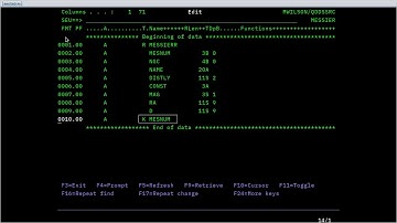 [003] IBM i (AS/400): Create database table with DDS