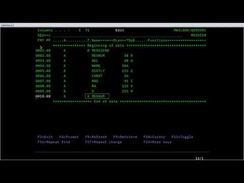 [#003] IBM i (AS/400): Create database table with DDS