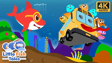 Baby Shark Bus | The shark bus goes round and round | Little Fish Tales | #babyshark