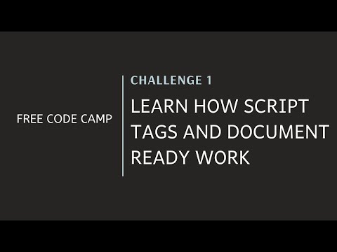 FCC - Learn How Scritp Tags And Document Ready Work  - SOLUTION !!!