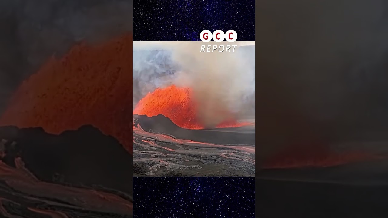 a powerful dust devil formed near a lava fountain at Kilauea Volcano 