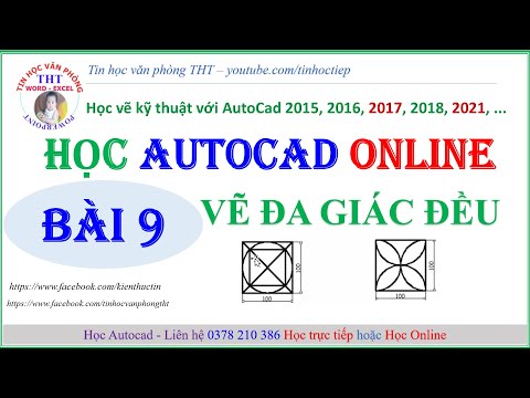 Học AutoCad - Bài 9: Vẽ đa giác đều trong Autocad | Học vẽ Autocad online