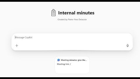 How can you create a Copilot Agent that gives the meeting minutes in the format you want