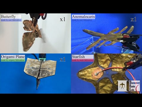 Electroactive polymer realizing soft robots with attractive motions