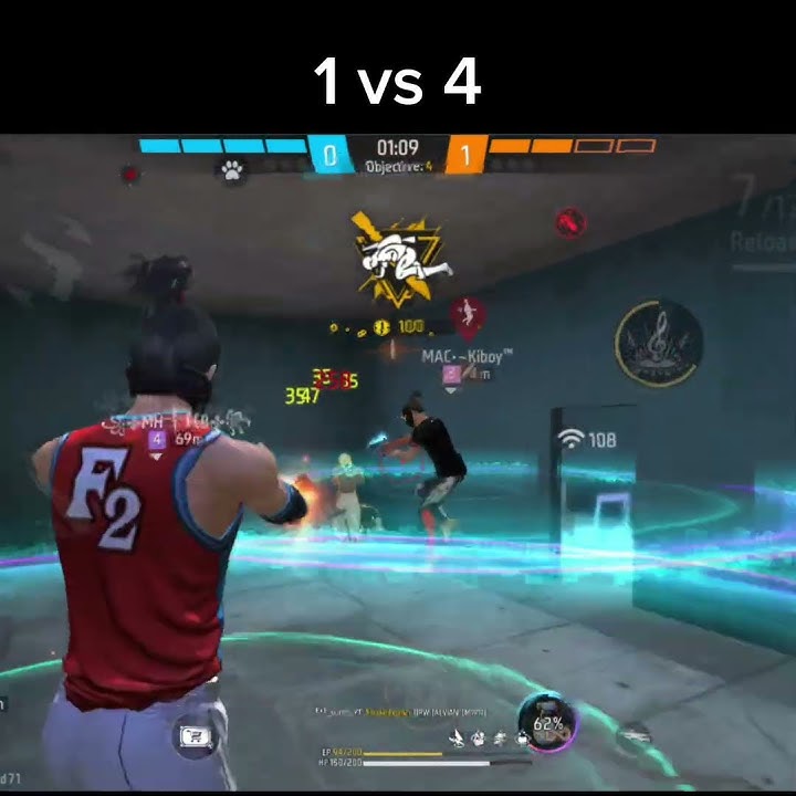impossible 1 vs 4 clutch #freefire #freefireback #ff #pocox6progameplay #freefireshorts #ff