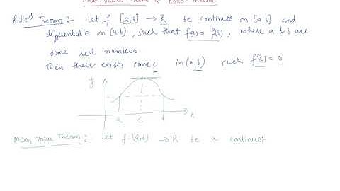 Mean Value Theorem and Rolle
