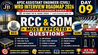 APSC AE WRD Interview 2026 🔥 Day 09 | RCC & SOM Most Expected Questions | Civil Engineering