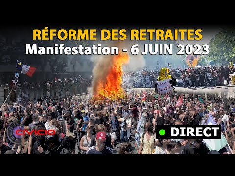 Mobilisation contre la rforme des retraites Paris en Direct