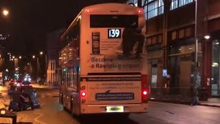 Empty Bus Ride After Midnight (N)139 to Waterloo Gemini 3 Metroline WVH2037 LK64 EHE