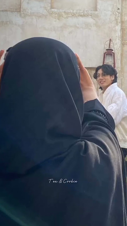 Jungkook noticed a hijabi girl in Qatar while walking on the street 🥀 #btsshorts #viralshorts