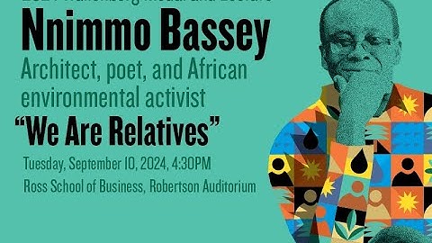 2024 Wallenberg Lecture: Nnimmo Bassey