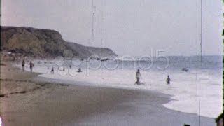 At Beach Crystal Cove State Park California 1960S Vintage Film Home Movie 5319. Stock Footage