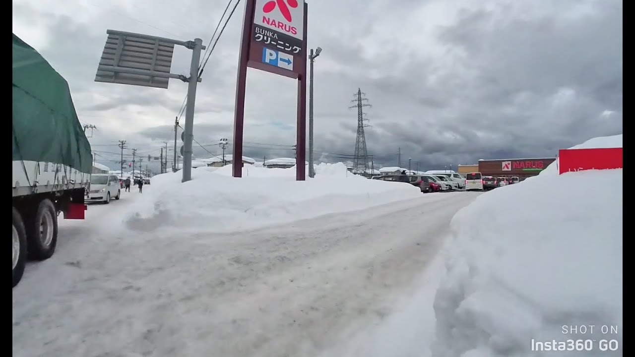 大雪・その後　ナルスへ（徒歩動画）　新潟県上越市　2021年1月12日15時頃