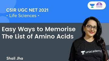 Easy Ways to Memorise The List of Amino Acids 🎯for CSIR NET 2021 || by Shail Jha