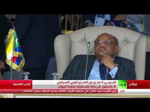 الرئيس المصري عبد الفتاح السيسي:لا حل للصراع العربي الإسرائيلي إلا بإقامة دولة فلسطينية وإعادة مرتفعات الجولان لسوريا