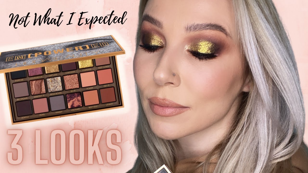 HUDA BEAUTY EMPOWERED PALETTE REVIEW & 3 LOOK TUTORIALS / Holiday
