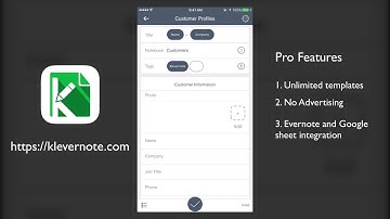 Klevernote: Databases and forms with Evernote and Google sheets sync - Pro features overview