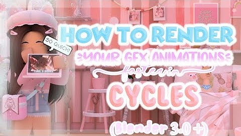 °. *࿐How to render YOUR GFX ANIMATIONS faster in CYCLES! (My render settings) |Battyplays