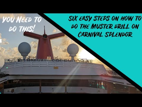 Six easy steps on how to do the Muster Drill on the Carnival Splendor. Video Thumbnail