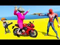 Scary teacher 3d  spiderman vs misst  spidermans motorbike and car have been stolen