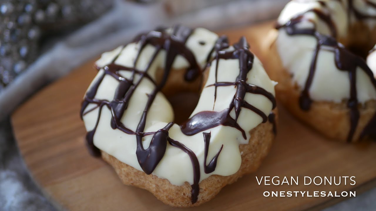 44 Super Easy Vegan Donut With White Chocolate 超簡単ヴィーガンドーナツ ホワイトチョコがけ Youtube