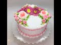 Оформление торта кремовыми цветами Роза ⁄пион ⁄хризантема_How to make a cake with cream flowers Como