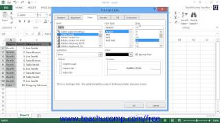 Excel 2013 Tutorial The Format Cells Dialog Box Microsoft Training Lesson 7.2