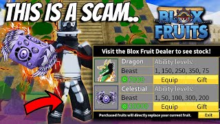 Huge Robux Scam.. NEW Permanent Fruit Prices!?! (Blox fruits) screenshot 4