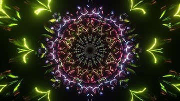 Sacred Geometry Seamless Loop Spiritual Awakening Ethnic Music Video Background 4K Psychedelic 3D