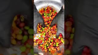 Making Sour Skittles Buckets ASMR 😍 #asmr #sour #candy #freezedried