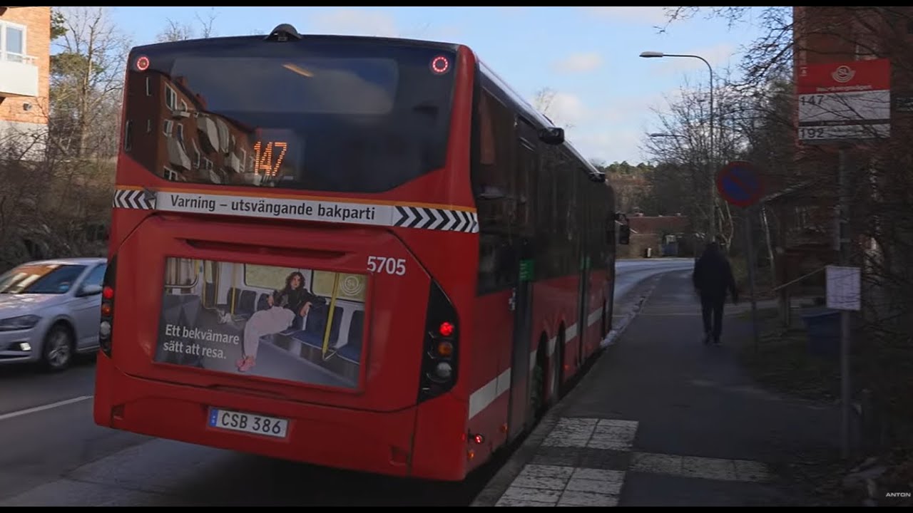 Sweden, Stockholm, bus 147 ride from Liljeholmen to Inteckningsvägen