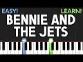 Bennie and the jets  elton john  easy piano tutorial