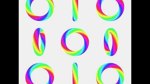 Colorful torus. Draw by openFrameworks