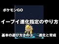 【ポケモンGO実況】　ポケモンの育成　進化　やり方　イーブイ　進化　指定方法　ポケモンGO　攻略　基本のやり方　その３　概要欄説明あり