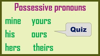 English Possessive pronouns Quiz