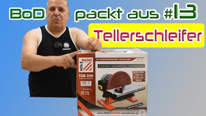 Tellerschleifer TS305 Holzmann - 26 kg solide Technik - YouTube