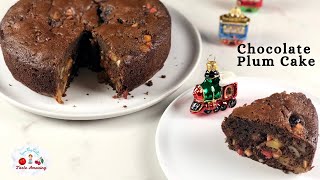 Chocolate Plum Cake | Chocolate Fruit Nut Cake | Chocolate Plum Cake with Egg | Christmas Fruit Cake