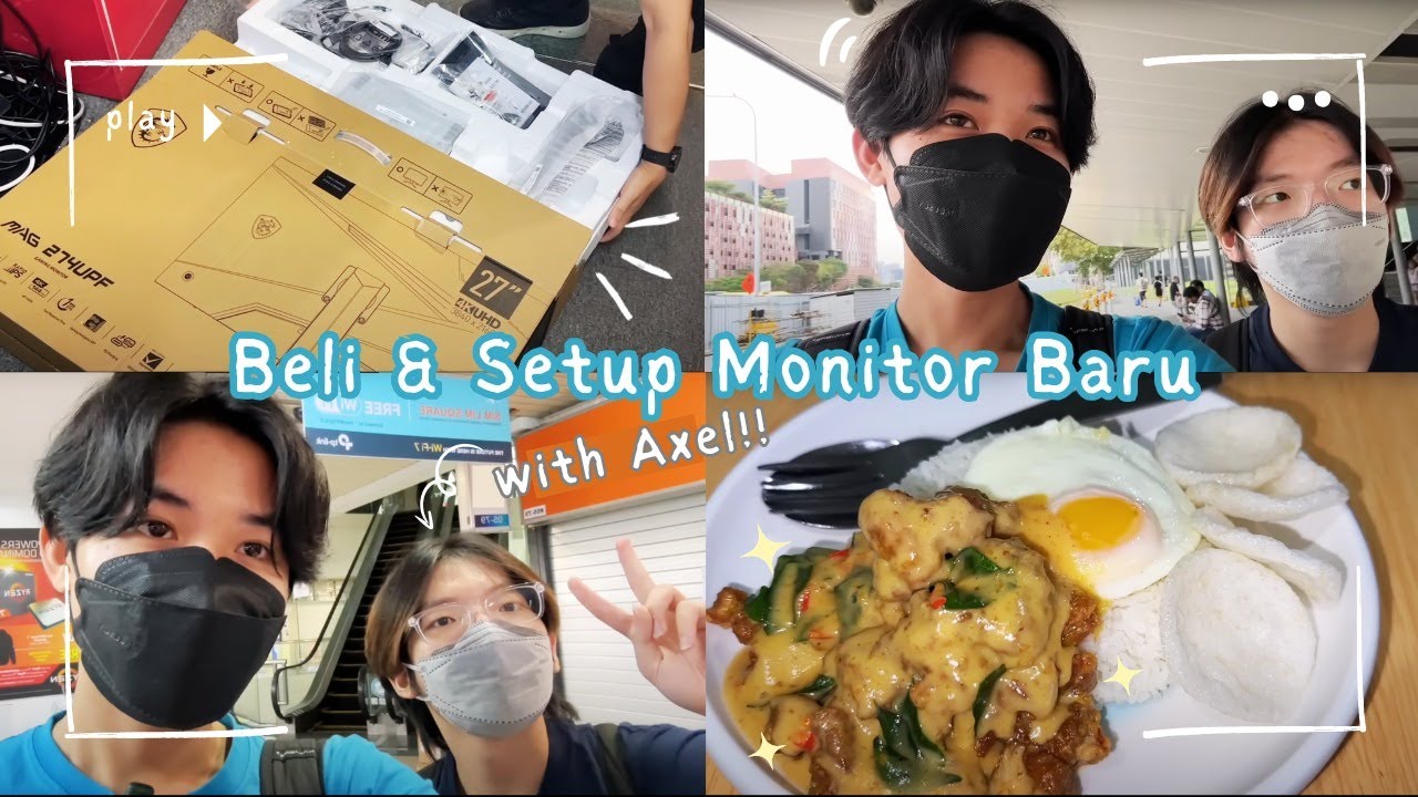 this is my DESK SETUP 🖥️ ft. @axel.giovanni.h 🤓 | #sandyourVLOG